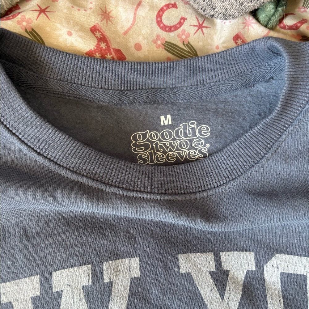 Goodie Two Sleeves Women's Blue Sweatshirt